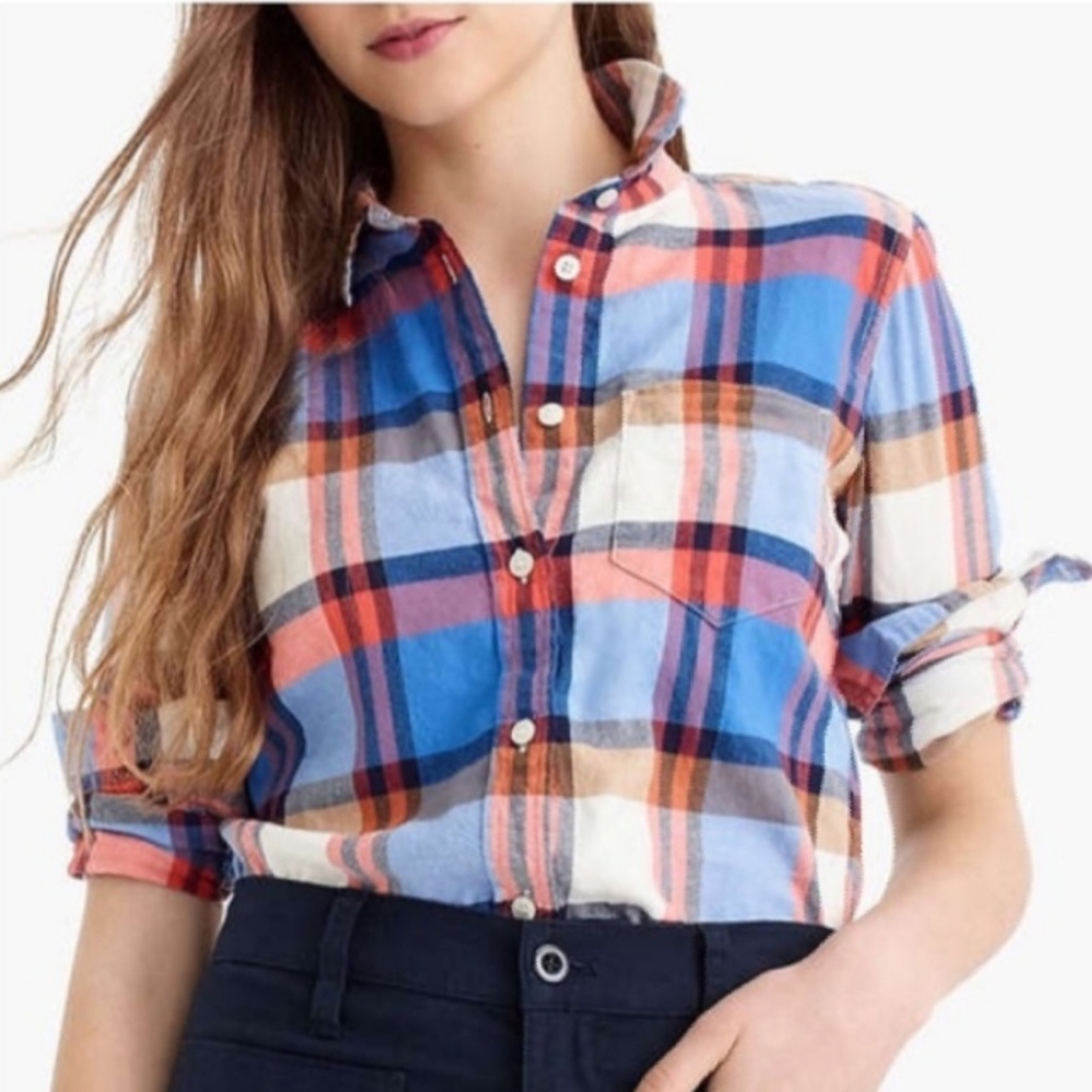 Black Label J.Crew Boy Blue Pacey Shirt 8 Size